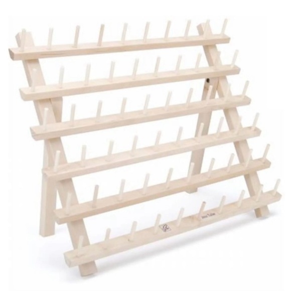 June Tailor Mini-Mega Wooden Thread Rack, [60 Spool Capacity] NWOT - Picture 1 of 2